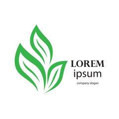 fresh leaf logo design for natural life