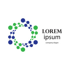 molecule atom logo design