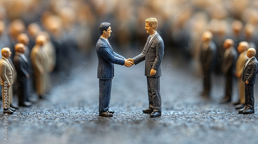 Poster a political candidate shaking hands with supporters at a rally symbolizing trust connection and the 
