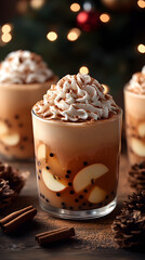 Boba Tea with Autumn and Winter Flavors - Caramel, Pumpkin Pie, and Cinnamon