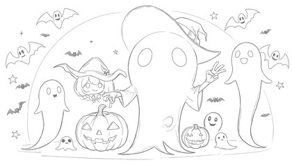 Obraz premium hand drawn vector illustration of an angel