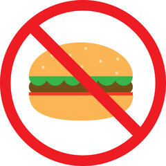 No food allowed. No food. No bring your own food. Vector.