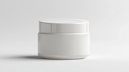 Blank cream jar suitable for labeling and customized branding purposes.