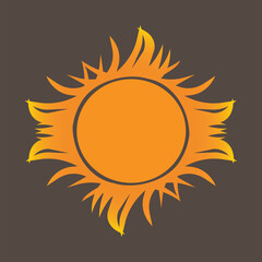 sun illustration, t-shart , yellow 