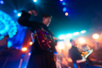 Defocused blurred concert