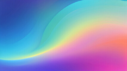 Grainy gradient bright holographic background, abstract soft textures