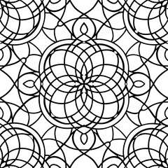Obraz premium abstract doodle circle pattern seamless