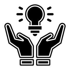 Fototapeta premium brilliant idea glyph icon
