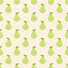 Pear Fruit Seamless Patterns