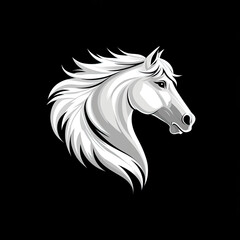 Beautiful Horse Logo, Equestrian Animal Design for Your Corporate and Business Graphic Resource or Creative Project, Ai Generative