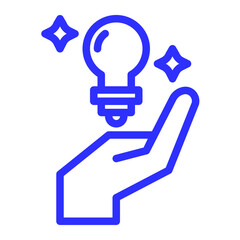 care about bright ideas line icon