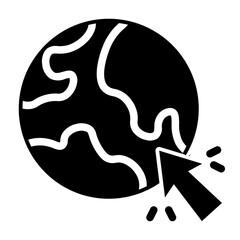 clicking on the world glyph icon