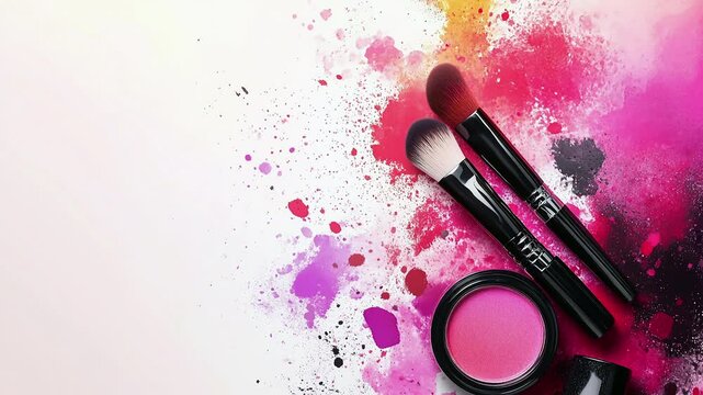 makeup cosmetics abstract pattern cg animation background