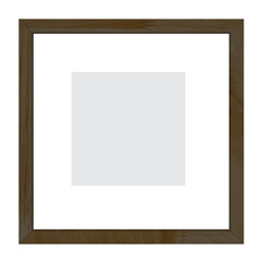 Fototapeta premium Rectangular picture frame. Old wooden frame, vintage style, with empty space and isolated transparent background with png