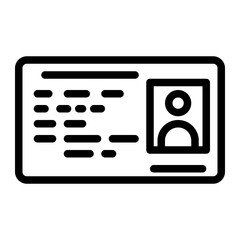 worker identification line icon