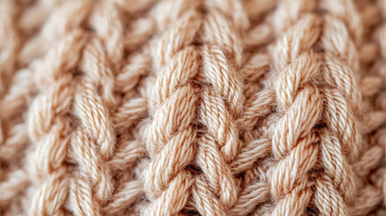 Fototapeta premium Soft Textured Knit Stitches in Tunisian Style