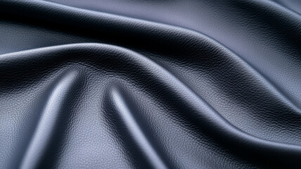 Obraz premium Macro shot of classic grey leather with natural creases and a matte texture giving a timeless look 