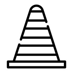 safety triangle cutline icon