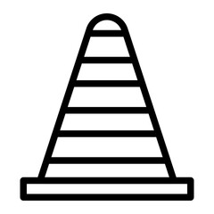 safety triangle line icon