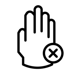 dont touch line icon