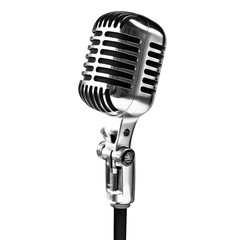 Fototapeta premium Microphone isolated on transparent background