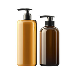 Shampoo and Lotion Bottles on a transparent background