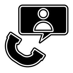 consultation with a consultant glyph icon