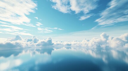 Fototapeta premium Collection of dreamlike skies featuring artistic and natural cloudscapes, blending realism and creativity through various styles and eras for a serene visual journey