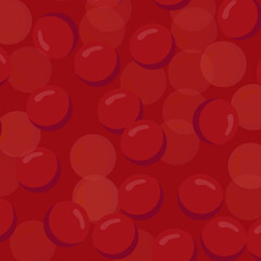 Abstract red background with berries, circles or bubbles in vector. For the cover, background, textiles, social networks, banner, screensaver.
