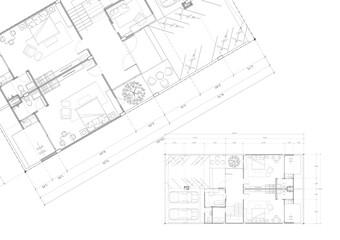 Floor plan designed building on the drawing.