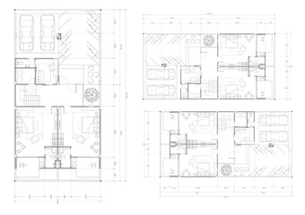 Floor plan designed building on the drawing.