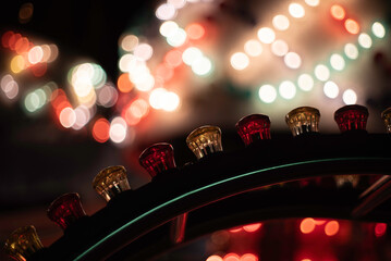 遊園地の輝くイルミネーション