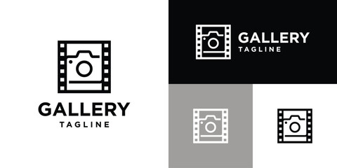 Vector design template of movie gallery logo. Media, gallery, video, file. icon symbol EPS 10.