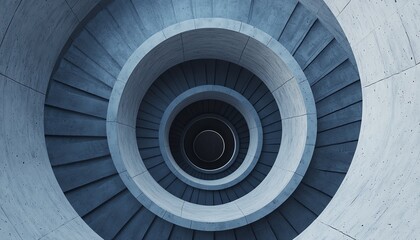 Obraz premium Spiral staircase, abstract concrete design