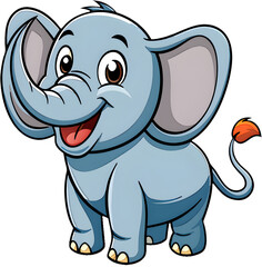 Naklejka premium Unique Cartoon Elephant Designs for T-Shirt Printing. 