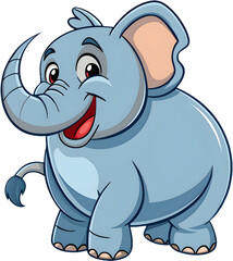 Obraz premium Joyful Cartoon Elephant Characters for Digital Media. 