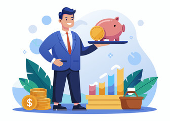 business man and money