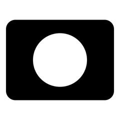 Camera pocket icon glyph style. Simple photography symbol vector illustration.