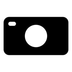 Camera pocket icon glyph style. Simple photography symbol vector illustration.