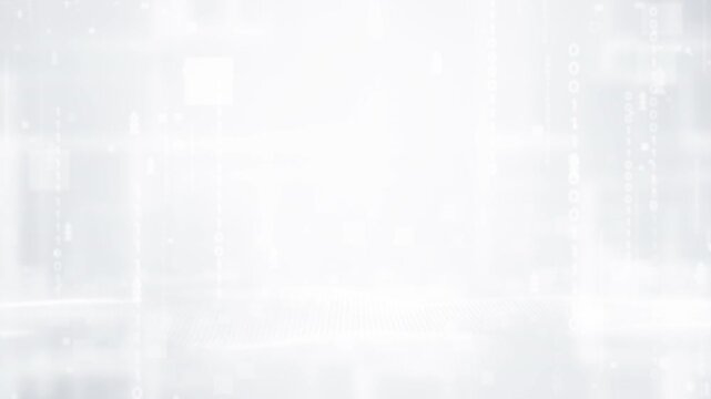 Elegant motion background with soft blue particles flowing smoothly against a white backdrop, great for tech themes.