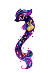 Obraz premium Colorful Ornate Sea Creature Illustration
