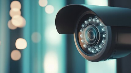 close up of home security camera device