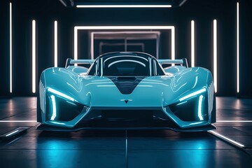 Electric sports car view