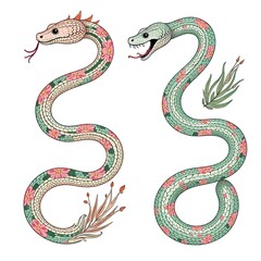 Fototapeta premium Mystical snakes