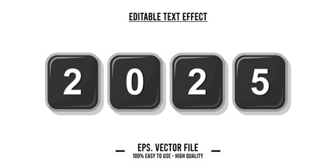 2025 typography word art illustration