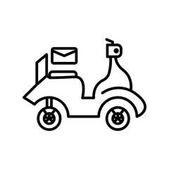 delivery bike line icon