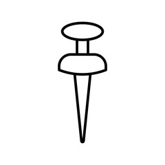 push pin line icon