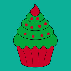 Christmas cupcake 
