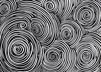 black and white spiral striped line background wallpaper design