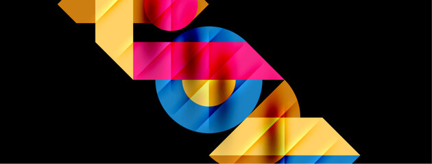 Round shapes, circles and lines minimal geometric background. Vector Illustration For Wallpaper, Banner, Background, Card, Book Illustration, landing page